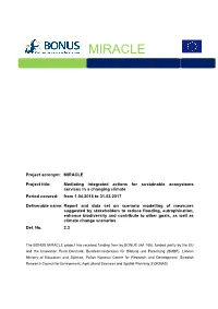 D 2.3 Report and Data Set on Scenario Modelling Of