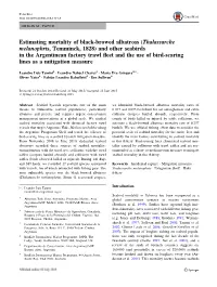 Estimating Mortality of Black-Browed Albatross