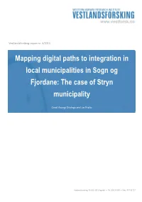 Mapping Digital Paths to Integration in Local Municipalities in Sogn Og Fjordane: the Case of Stryn Municipality