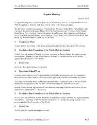 Minutes of Meetings Held on May 10 and 26, 2010