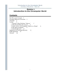 Module 1 Introduction to the Circumpolar World Contents