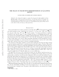 The Trace on Projective Representations of Quantum Groups