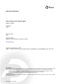 University of Aberdeen from Science to Art and Back Again Ingold, Timothy