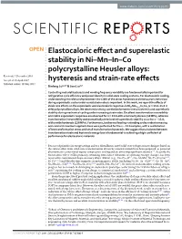 Elastocaloric Effect and Superelastic Stability in Ni–Mn–In–Co