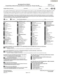 HEALTH HISTORY FORM and RELEASE of INFORMATION ~ SCHOOL YEAR 20_____ (Official Use Only)