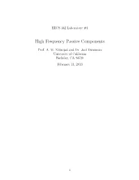High Frequency Passive Components