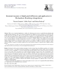 Invariant Measure of Duplicated Diffusions and Application to Richardson–Romberg Extrapolation