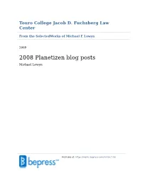 2008 Planetizen Blog Posts Michael Lewyn