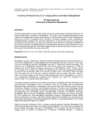 A Survey of Internet Access in a Large Public University in Bangladesh M