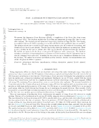 Arxiv:1704.05866V1 [Astro-Ph.HE] 19 Apr 2017 1 2 Odoto,Wiethe While Option, Good Rvdsu Ihhg Eouinsetao H Ae O N Nnts Not in Sne for Same