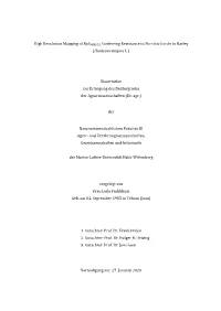 (Hordeum Vulgare L.) Dissertation Zur E