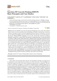 Injection 3D Concrete Printing (I3DCP): Basic Principles and Case Studies