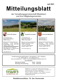 Mitteilungsblatt Juli 2021