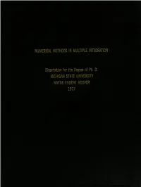 Numerical Methods in Multiple Integration