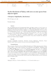 On the Aleocharini of Turkey, with Notes on Some Species from Adjacent Regions