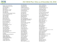 Schools and Organizations Currently Participating in FAFSA Plus+