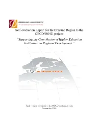 Self-Evaluation Report for the Øresund Region to the OECD/IMHE-Project