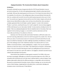 Staging Revolution: the Constructivist Debate About Composition