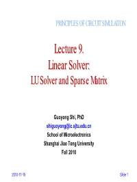 Why Sparse Matrix?