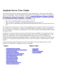 Analysis Server User Guide