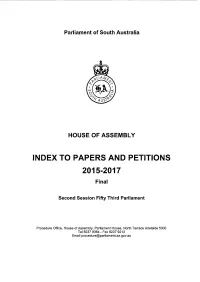 Index 2015 to 2017