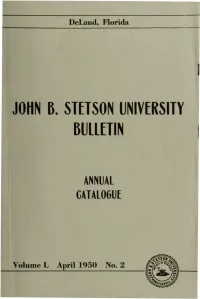 John B. Stetson University Bulletin