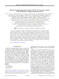 Photoelectron and Fragmentation Dynamics of the ${\Rm H}^{+} + {\Rm