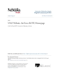 UNO Website: Air Force ROTC Homepage UNO Air Force ROTC University of Nebraska at Omaha