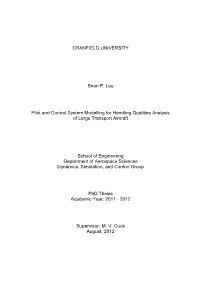 CRANFIELD UNIVERSITY Brian P. Lee Pilot and Control System