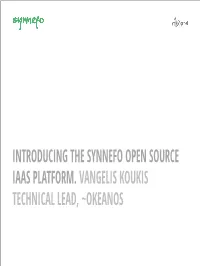 Introducing the Synnefo Open Source Iaas Platform