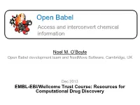 Open Babel Access and Interconvert Chemical Information