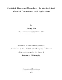 Statistical Theory and Methodology for the Analysis of Microbial Compositions, with Applications
