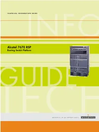 Alcatel 7670 RSP Routing Switch Platform