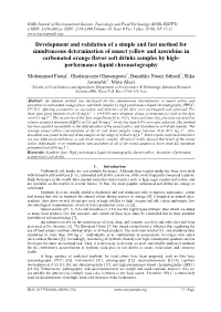 Development and Validation of a Simple and Fast Method For