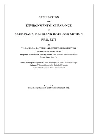 Saudisand, Bajriand Boulder Mining Project