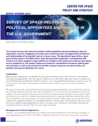 Survey of Space-Related Political Appointees and Offices in the U.S. Government
