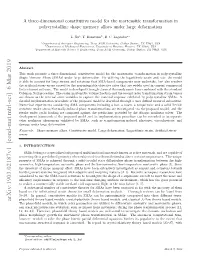 Arxiv:1903.02187V1 [Cond-Mat.Mtrl-Sci] 6 Mar 2019 Phase-ﬁeld Theory Based Models, Crystal-Plasticity Theory Based Models, and Classical J2-ﬂow Theory Based Models