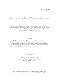 Benefits to the U.S. from Physicists Working at Accelerators Overseas