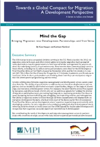 Bringing Migration Into Development Partnerships and Vice Versa