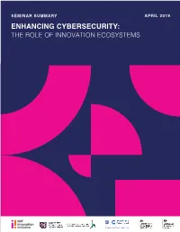 Enhancing Cybersecurity: the Role of Innovation Ecosystems