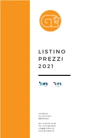 Listino Prezzi 2021