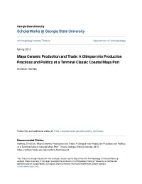 Maya Ceramic Production and Trade: a Glimpse Into Production Practices and Politics at a Terminal Classic Coastal Maya Port
