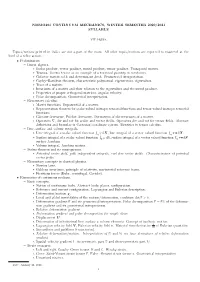 Nmmo401 Continuum Mechanics, Winter Semester 2020/2021 Syllabus