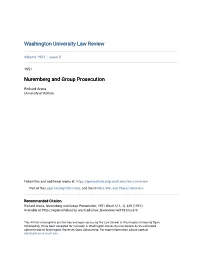 Nuremberg and Group Prosecution