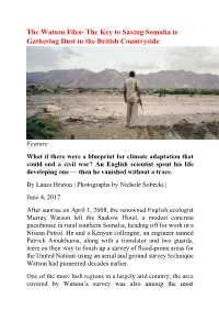 The Watson Files- the Key to Saving Somalia Is Gathering Dust in the British Countryside