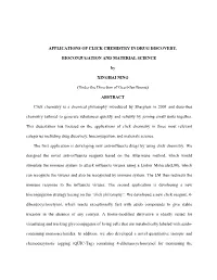 Applications of Click Chemistry in Drug Discovery