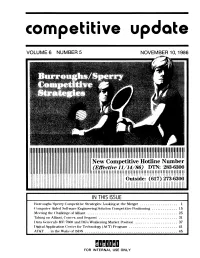 Competitive Update