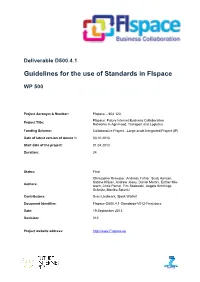 Fispace-D500.4.1 Guidelines for the Use of Standards in Fispace