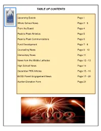 Table of Contents