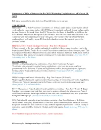 2021 #11 Bill Summary.Docx